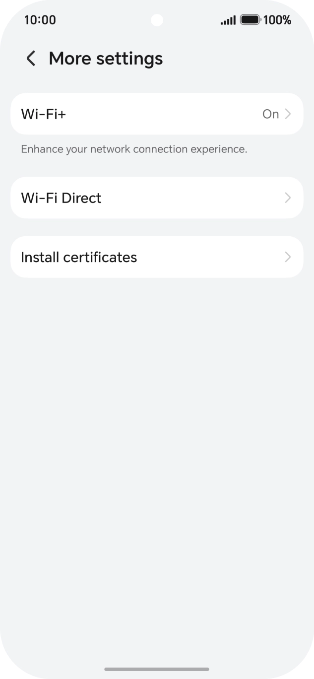 Press Wi-Fi+. Press Wi-Fi+.