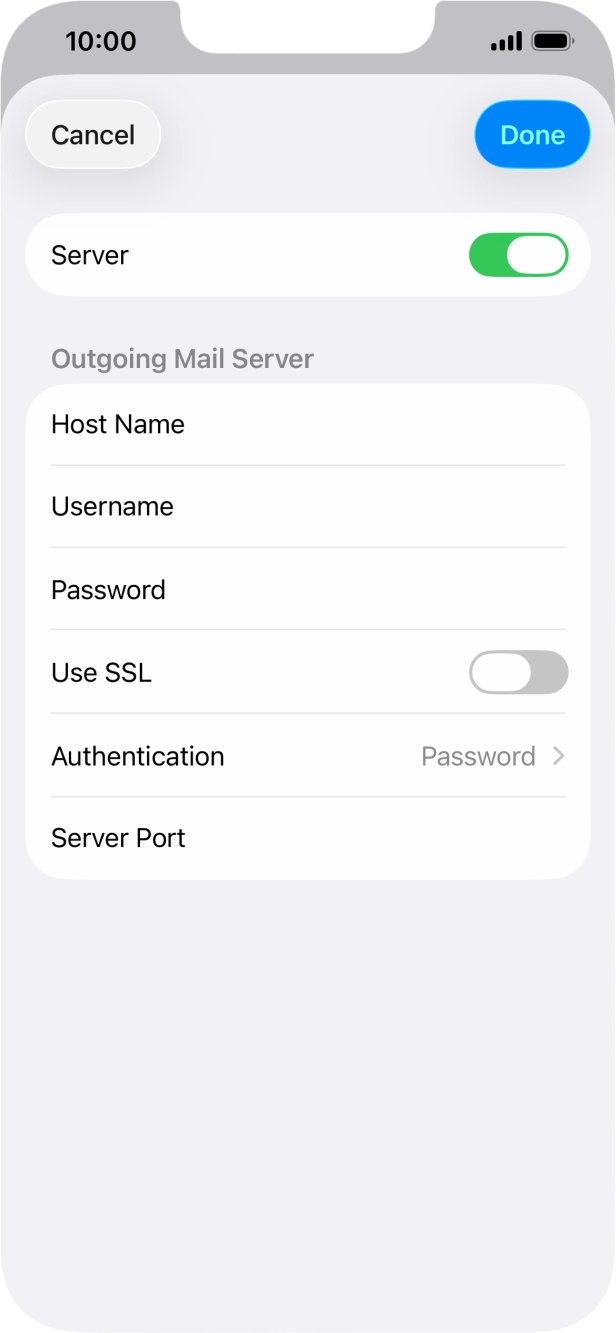 Press the indicator next to 'Use SSL' to turn on the function. Press the indicator next to 'Use SSL' to turn on the function.