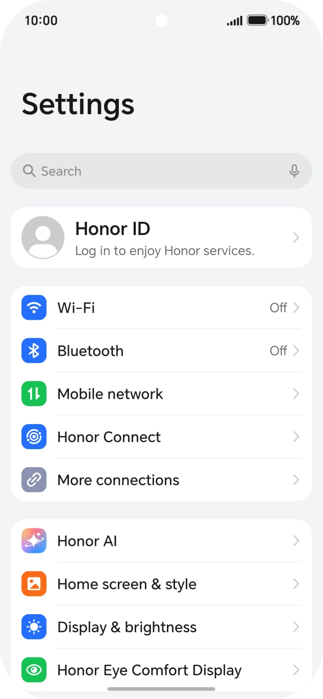 Press Mobile network. Press Mobile network.