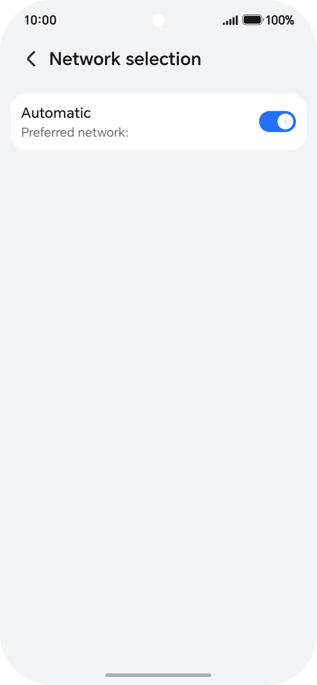 Press the indicator next to 'Automatic' to turn off the function. Press the indicator next to 'Automatic' to turn off the function.