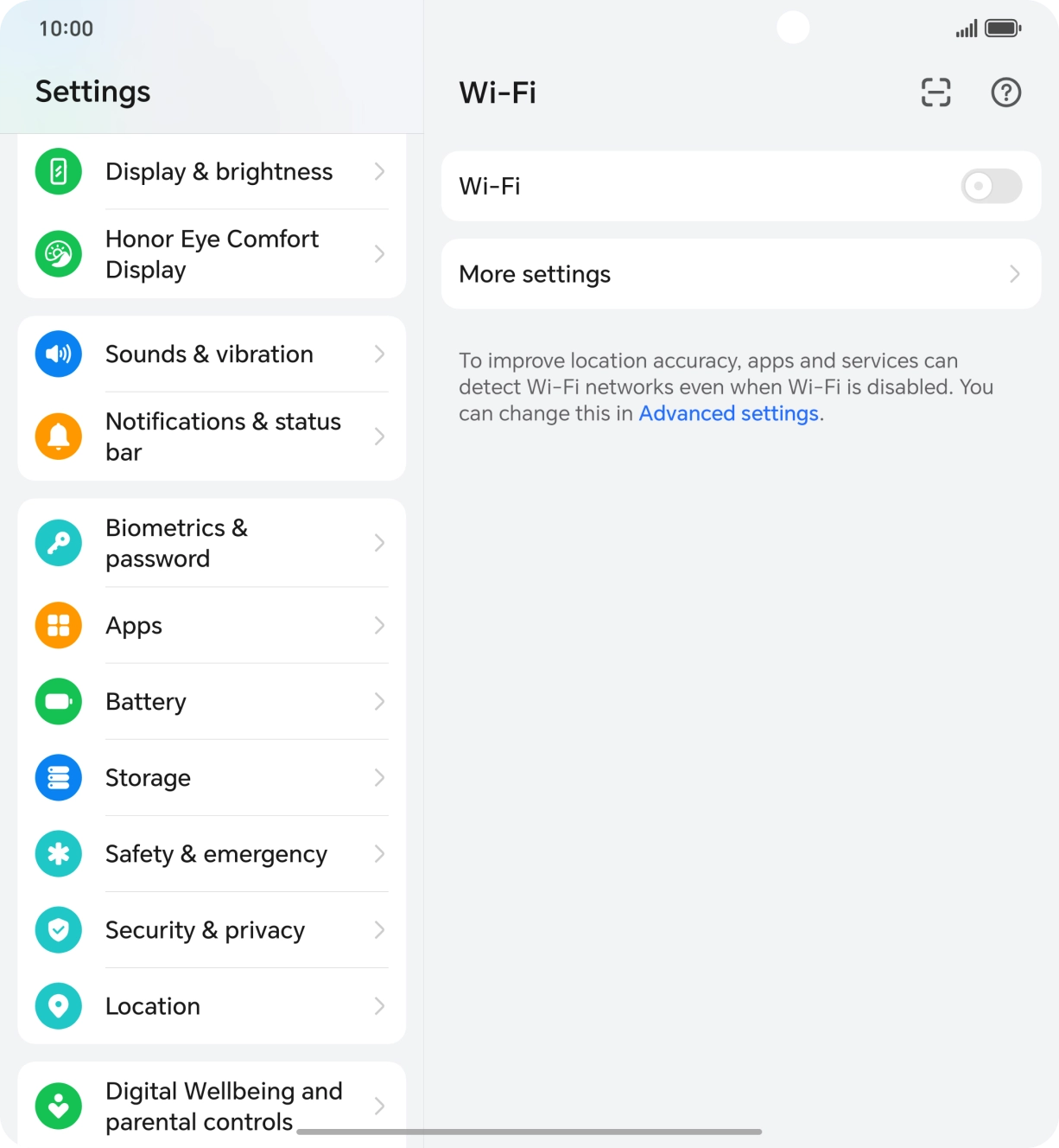 Press Notifications & status bar.