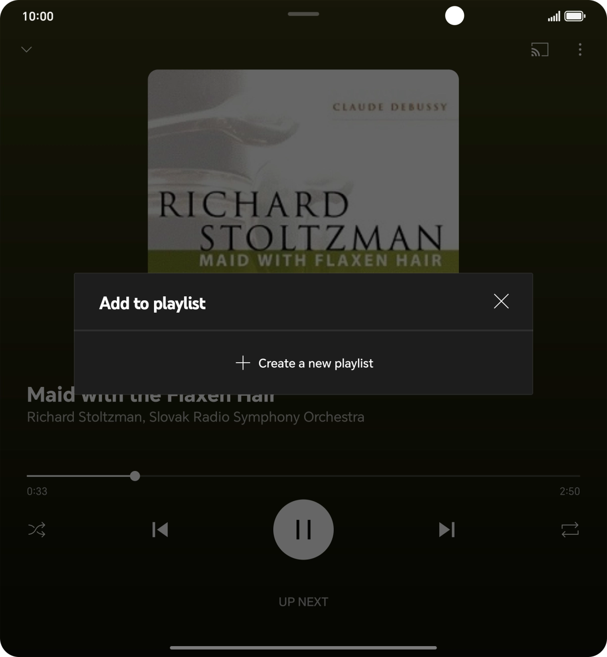 Press Create a new playlist.