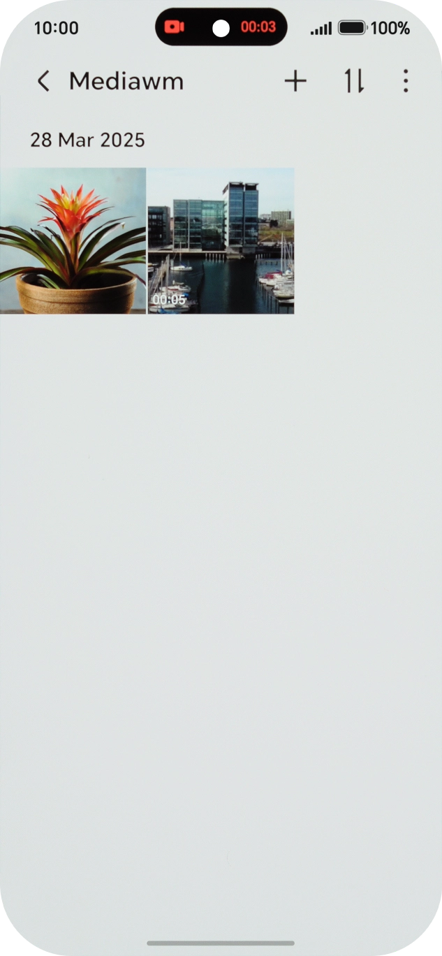 Press the screen recording icon.