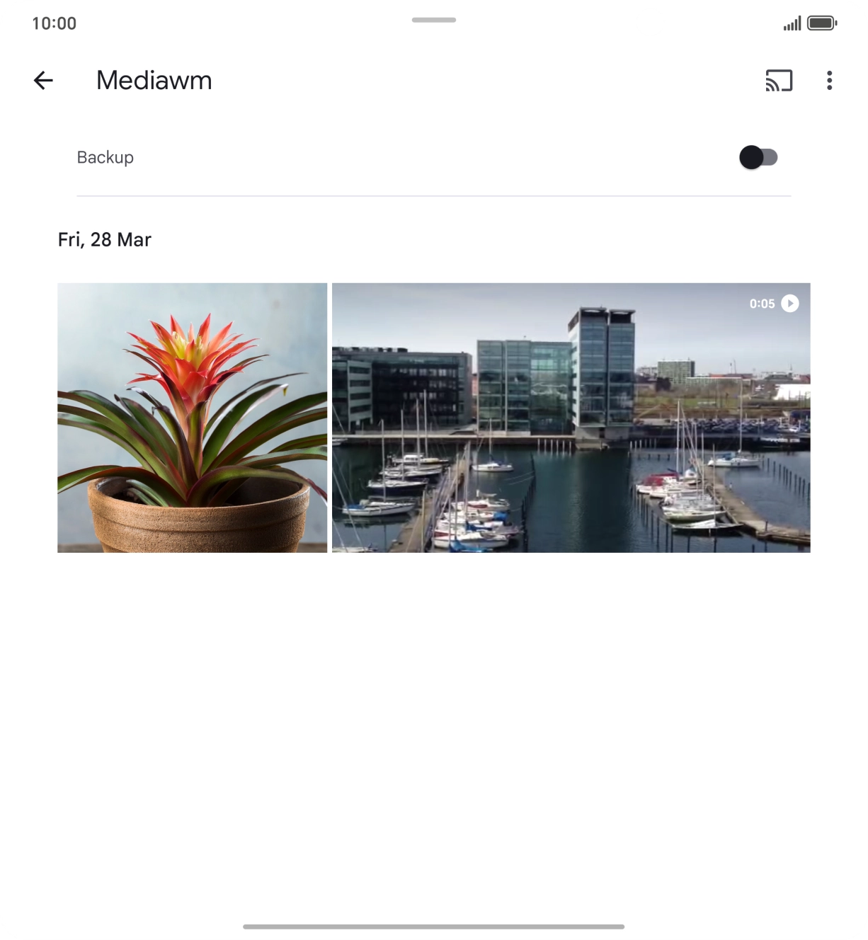 Go to the media content you want to cast from your phone.