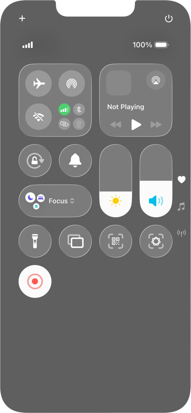 Press the screen recording icon to stop the recording.