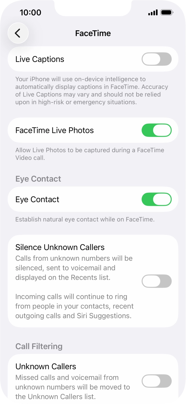 Press the indicator next to 'Live Captions' to turn the function on or off. Press the indicator next to 'Live Captions' to turn the function on or off.