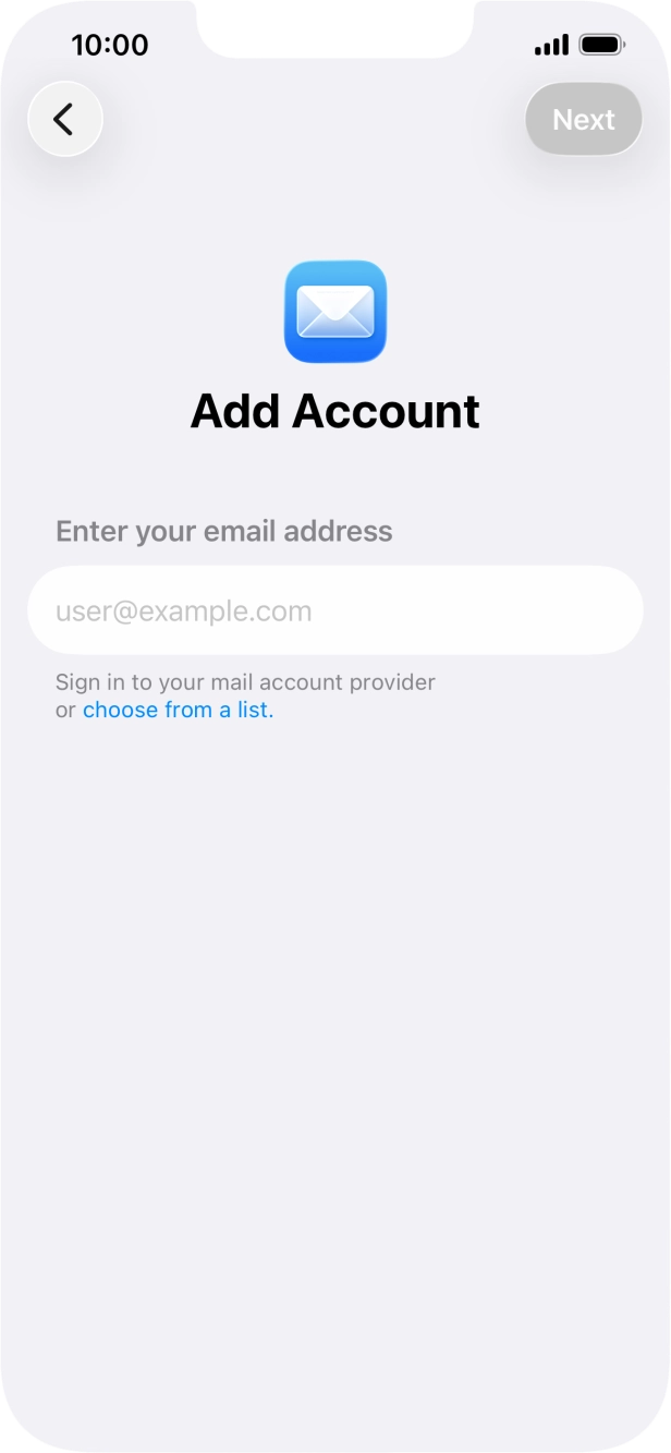 Press the field below 'Enter your email address' and key in your email address. Press the field below 'Enter your email address' and key in your email address.