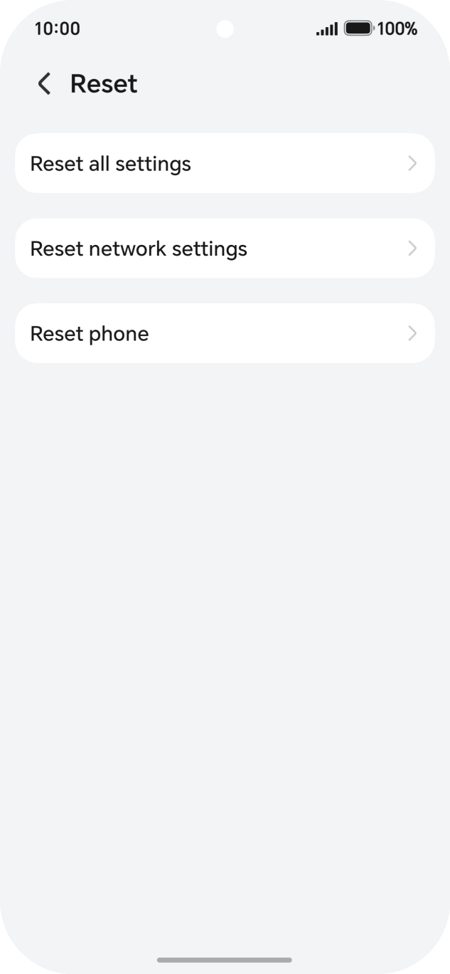 Press Reset network settings.
