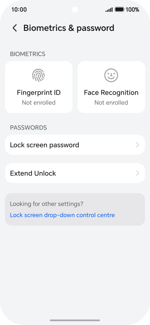 Press Fingerprint ID.