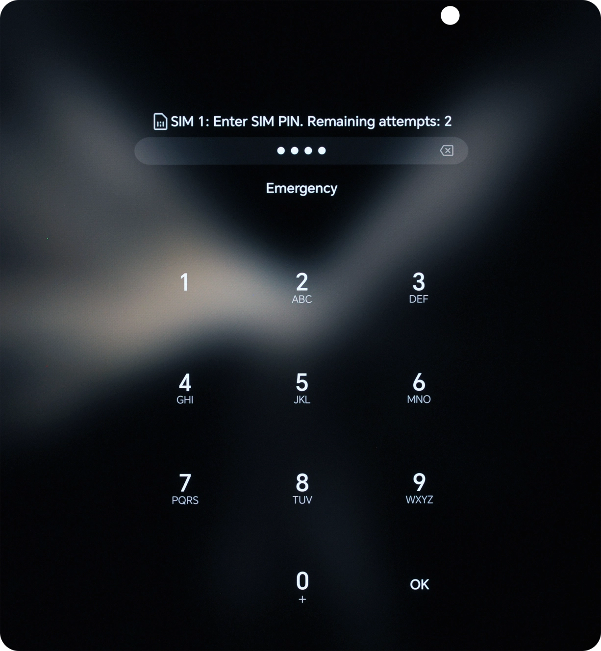 If you're asked to key in your SIM PIN, do so and press OK. The default SIM PIN is 0000.