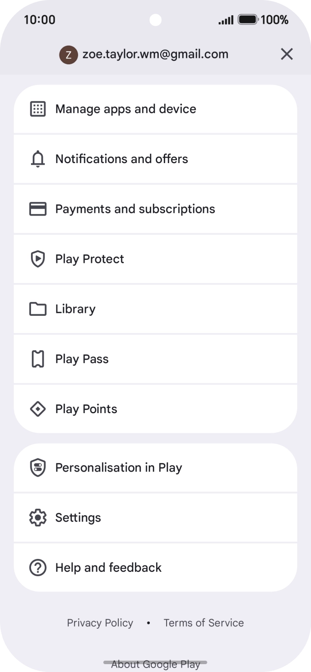 Press Manage apps and device.