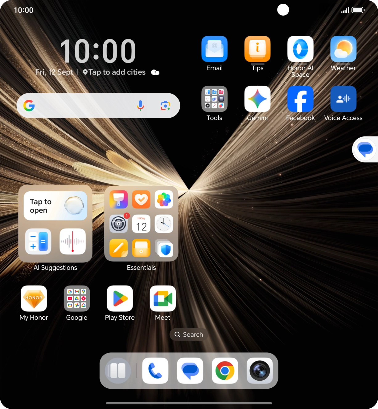 To open the application when minimised, press the application icon.