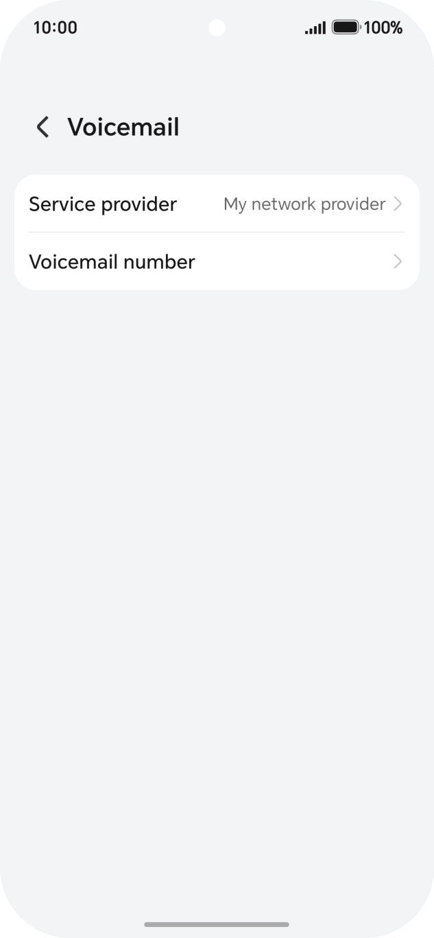 Press Voicemail number.