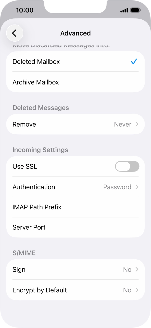 Press the indicator next to 'Use SSL' to turn on the function. Press the indicator next to 'Use SSL' to turn on the function.