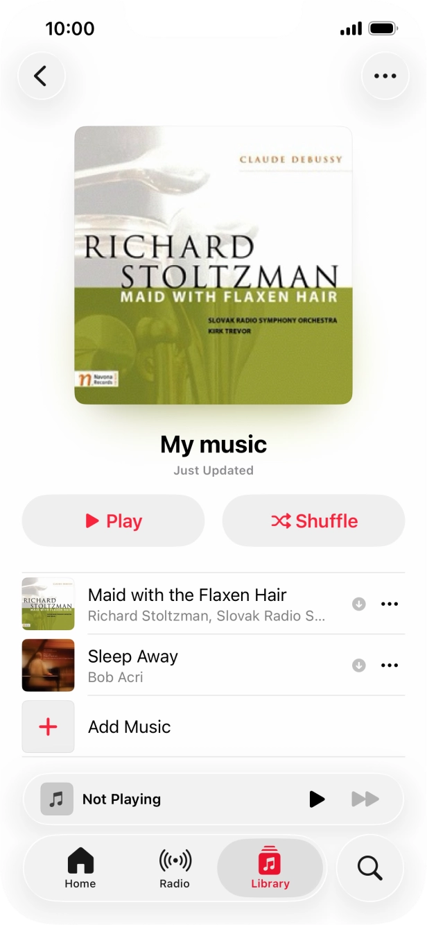 Go to the required category or playlist and press the required audio file. Go to the required category or playlist and press the required audio file.