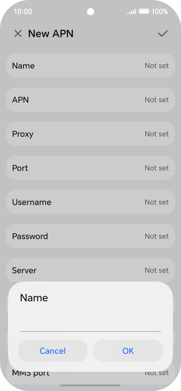Key in O2 UK Internet and press OK. Key in O2 UK Internet and press OK.