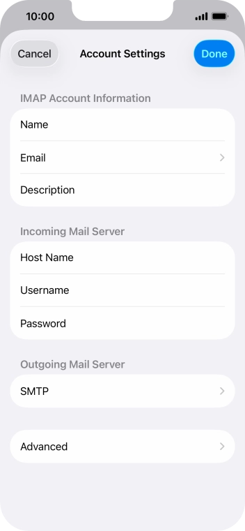 Press SMTP.