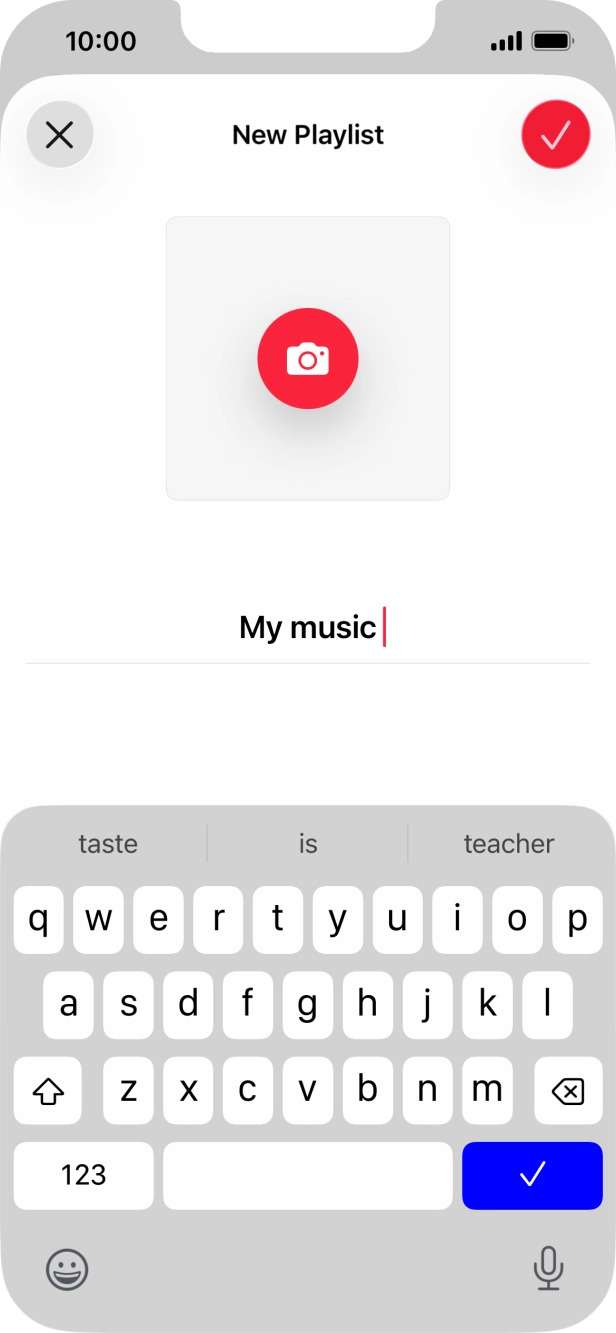 Press the confirm icon. Press the confirm icon.