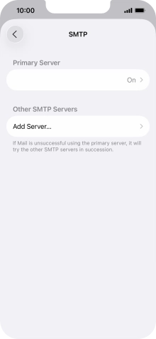 Press the field below 'Primary Server'.