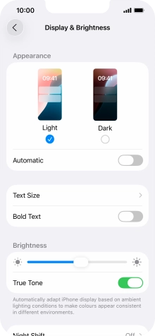 Press Dark.