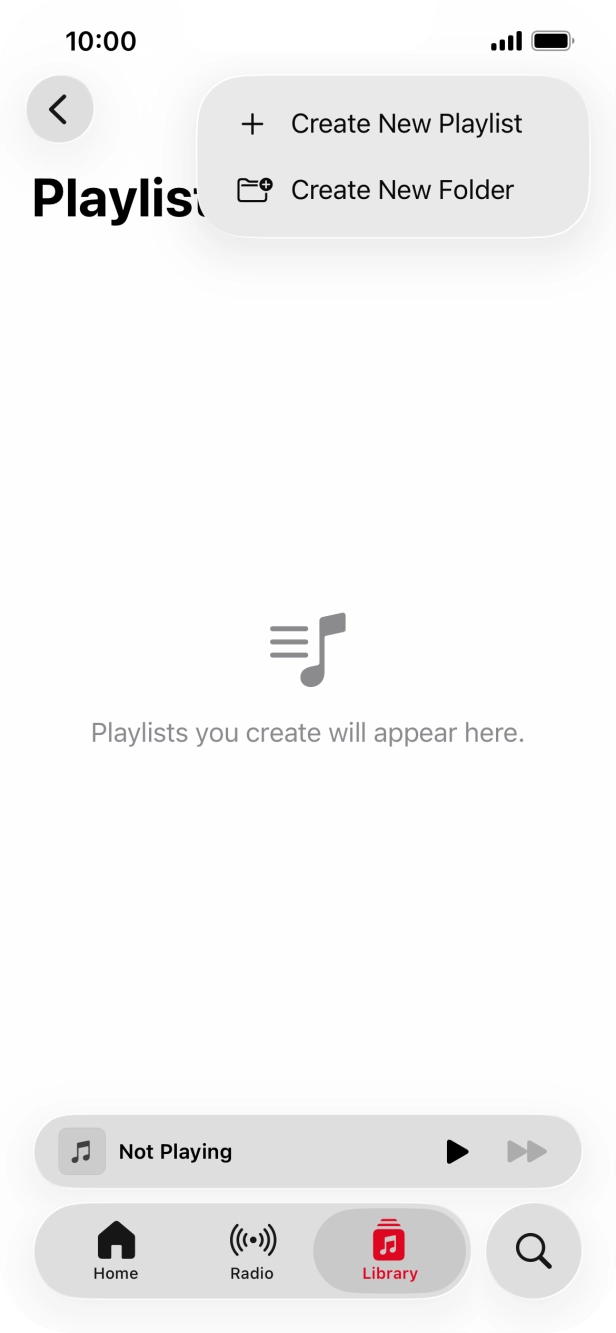 Press Create New Playlist. Press Create New Playlist.