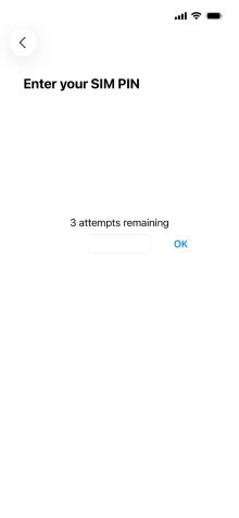 If your SIM is locked, key in your SIM PIN and press OK. The default SIM PIN is 0000.
