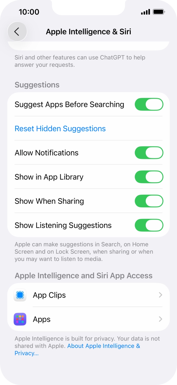Press the required app. Press the required app.