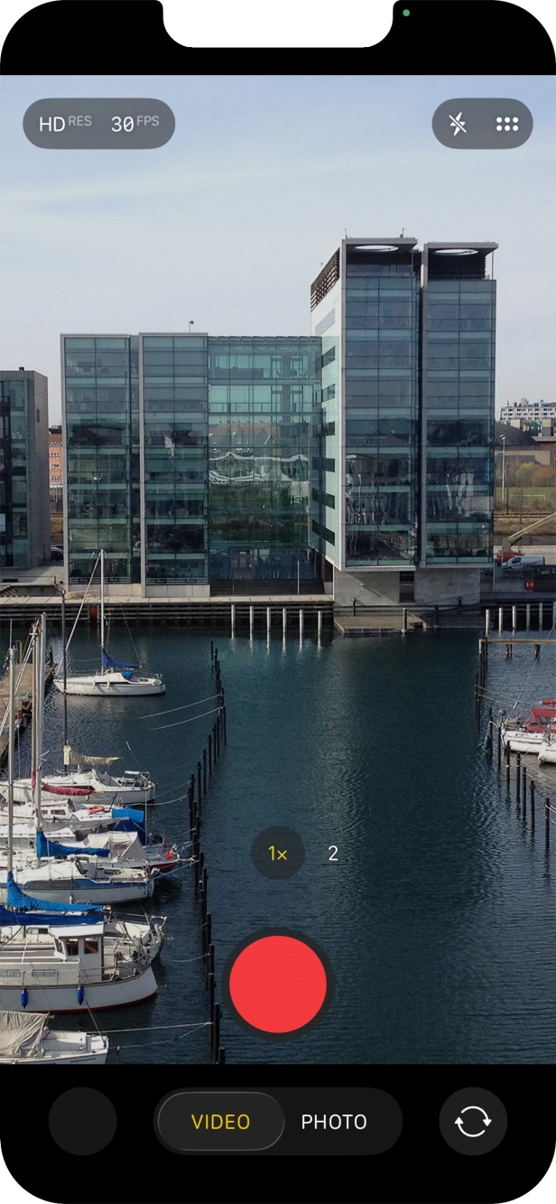 Press the record icon to start recording. Press the record icon to start recording.