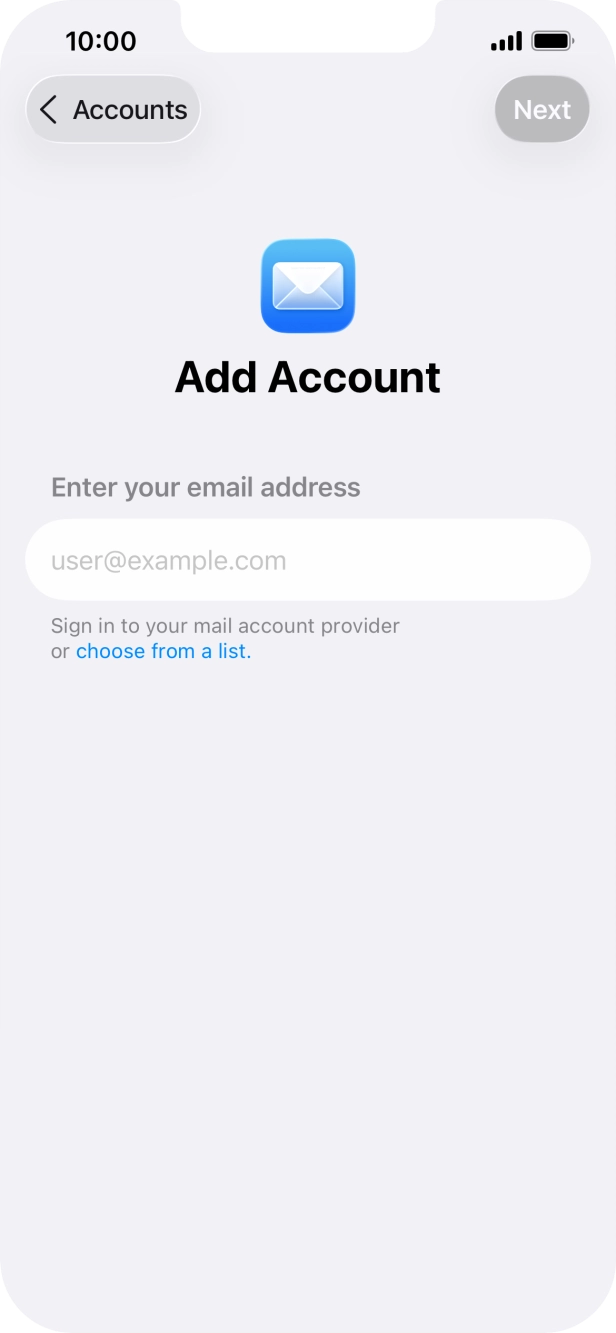 Press the field below 'Enter your email address' and key in your email address. Press the field below 'Enter your email address' and key in your email address.
