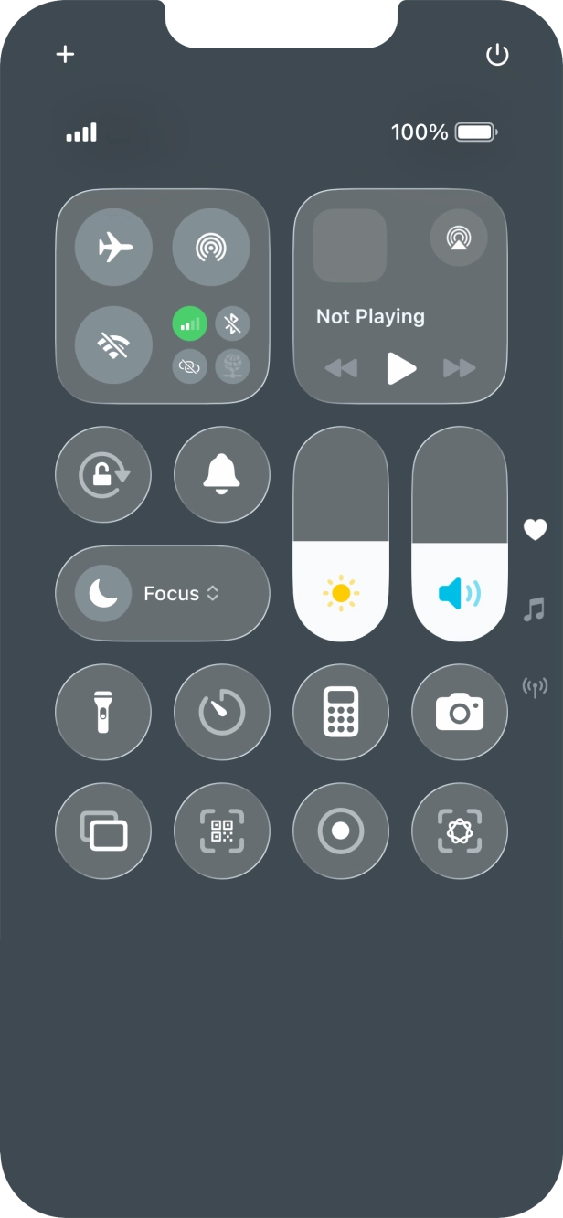 Press the visual intelligence icon to activate the function.