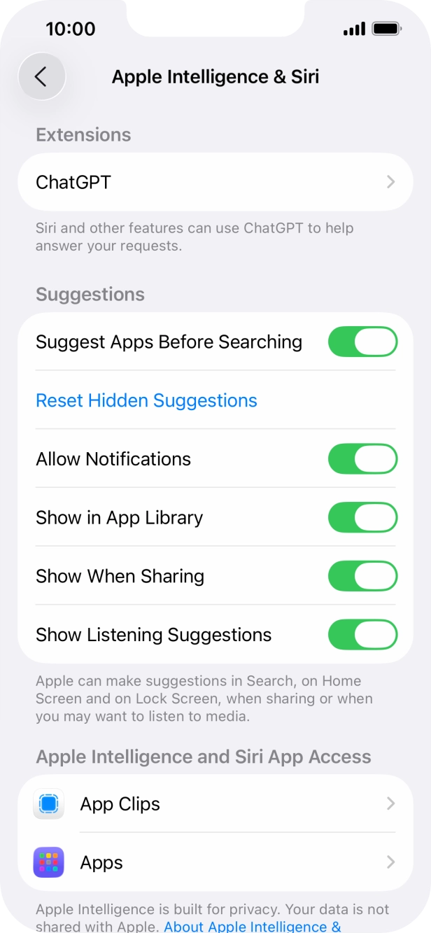 Press ChatGPT and follow the instructions on the screen to turn use of ChatGPT on or off. Press ChatGPT and follow the instructions on the screen to turn use of ChatGPT on or off.