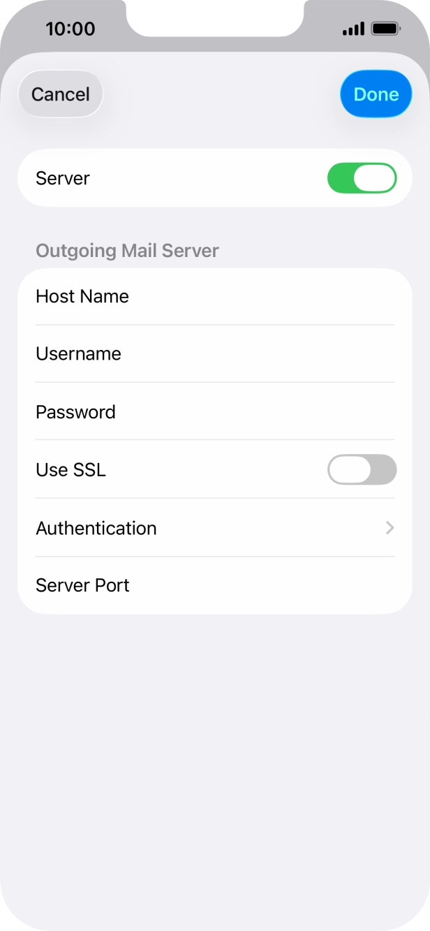 Press the indicator next to 'Use SSL' to turn on the function. Press the indicator next to 'Use SSL' to turn on the function.