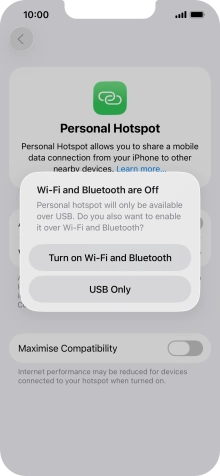 If WiFi is turned off, press Turn on Wi-Fi and Bluetooth.