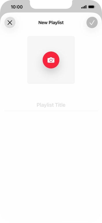 Press the text input field and key in a name for the playlist.