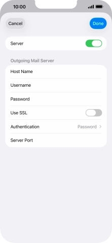 Press the indicator next to 'Use SSL' to turn on the function. Press the indicator next to 'Use SSL' to turn on the function.