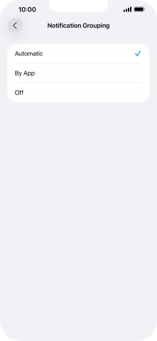 Press the required setting. Press the required setting.