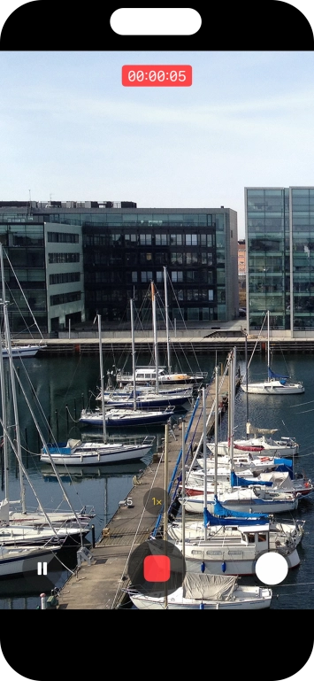 Press the stop icon to stop the recording.