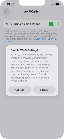 If you turn on the function, press Enable. If you turn on the function, press Enable.