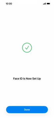 Press Done. If you haven't previously selected a lock code, key in a code of your own choice twice.