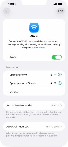 Press the required WiFi network and key in the password for the WiFi network. Press the required WiFi network and key in the password for the WiFi network.