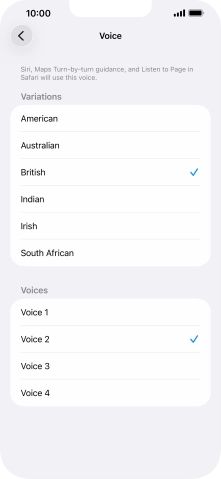Press the required accent.