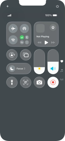 Press the screen recording icon to stop the recording.