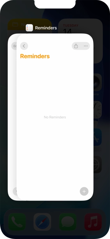 Slide upwards on the required application to end it. Slide upwards on the required application to end it.
