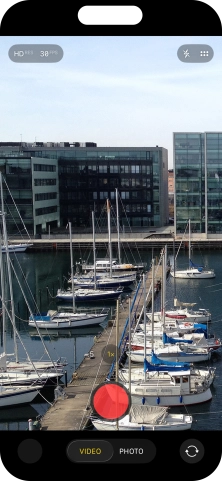 Press the record icon to start recording.