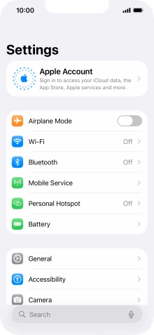 Press Apple Account. Press Apple Account.