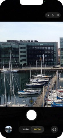 Slide your finger right or left on the screen to select the required camera mode. Slide your finger right or left on the screen to select the required camera mode.