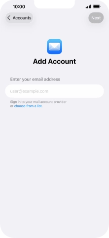 Press the field below 'Enter your email address' and key in your email address. Press the field below 'Enter your email address' and key in your email address.
