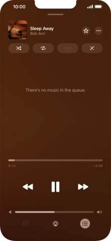 Press the shuffle icon to turn the function on or off.
