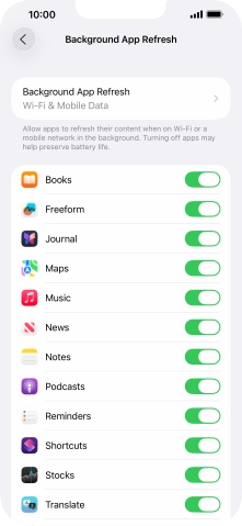 Press Background App Refresh. Press Background App Refresh.