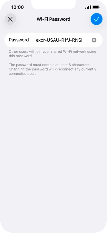 Press the confirm icon. Press the confirm icon.